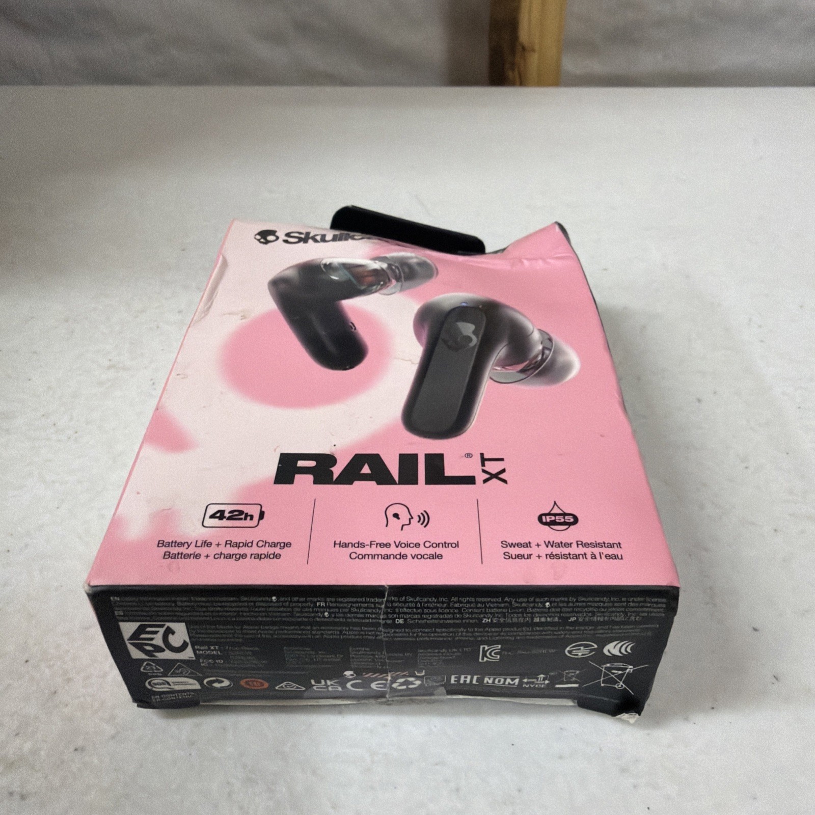 Skullcandy Rail XT True Wireless Bluetooth In-Ear Headphones with Skull iQ Black