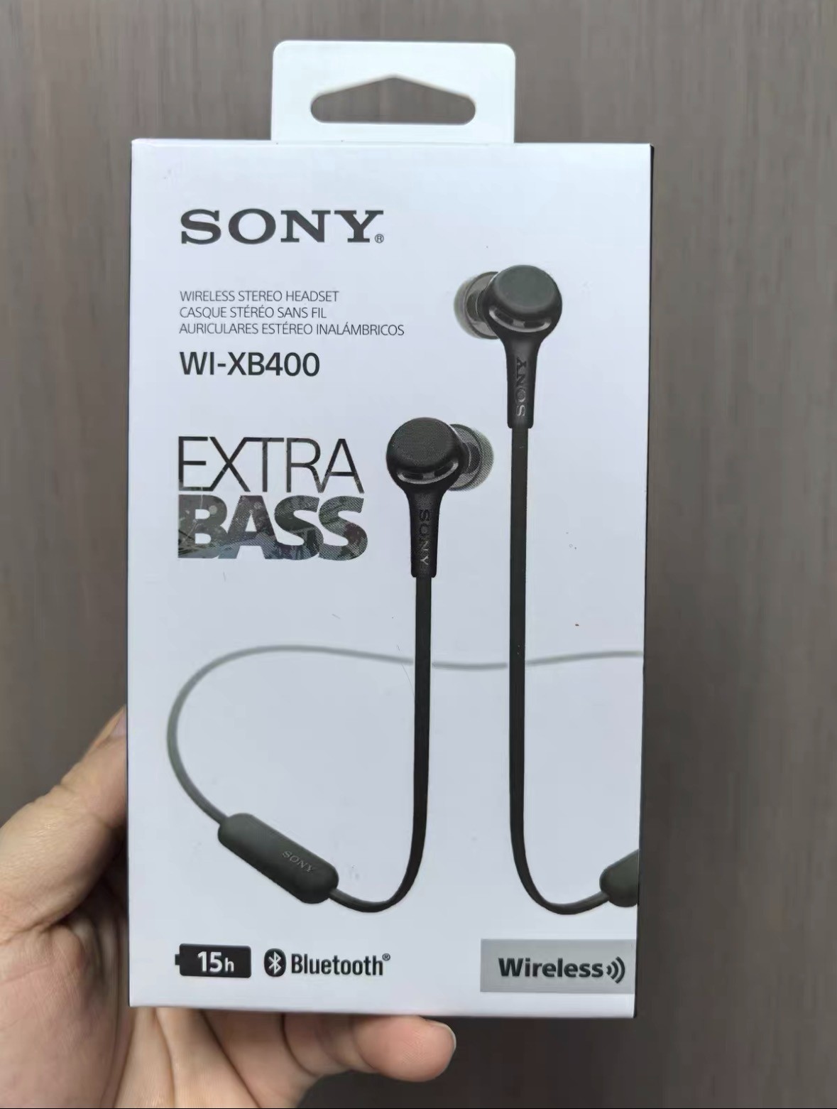 Sony WI-XB400 Headset/Headphones Wireless Extra Bass in-Ear Headphones – Black
