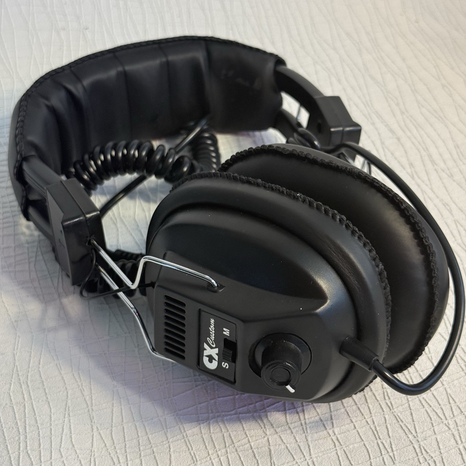 CX Custom Vintage Over Ear Stereo Headphones Wired Volume Control Retro