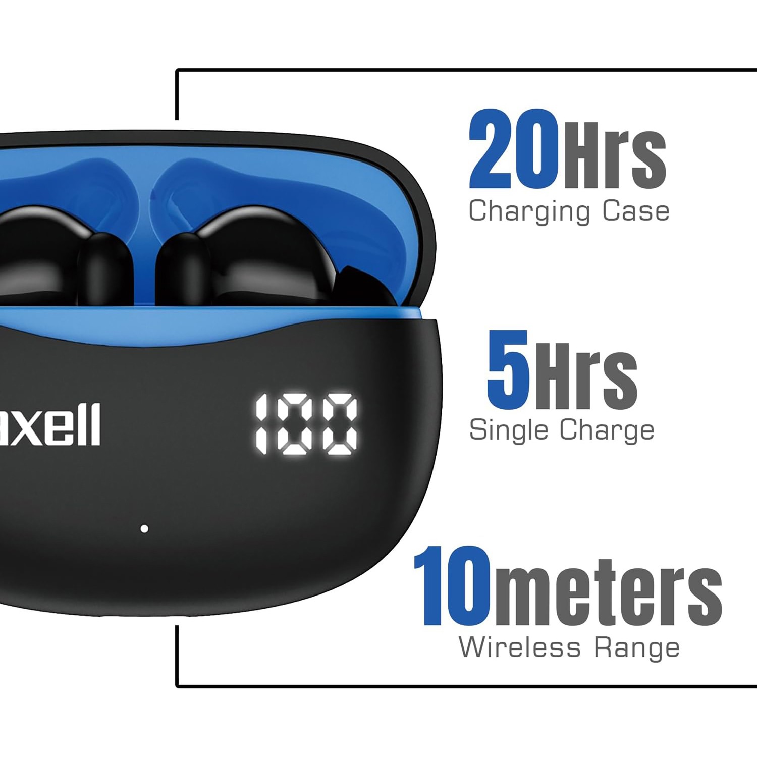 Bass 13 TWS In-Ear Earbuds, ANC, Digital Battery Display, 20-Hr Playtime