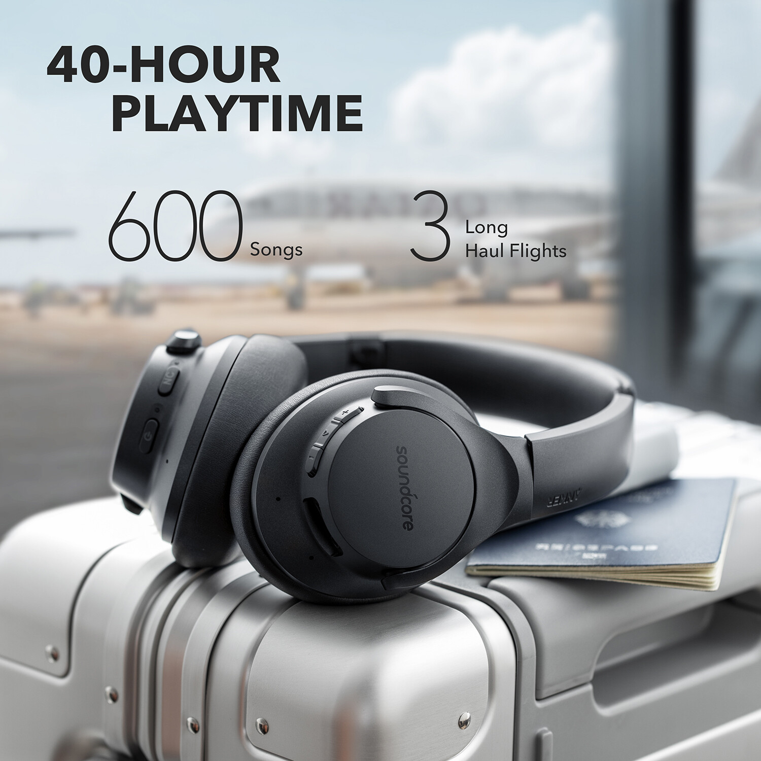 Soundcore Wireless Over-Ear Headphones Life Q20 ANC Hi-Res Bluetooth Headset 2EQ