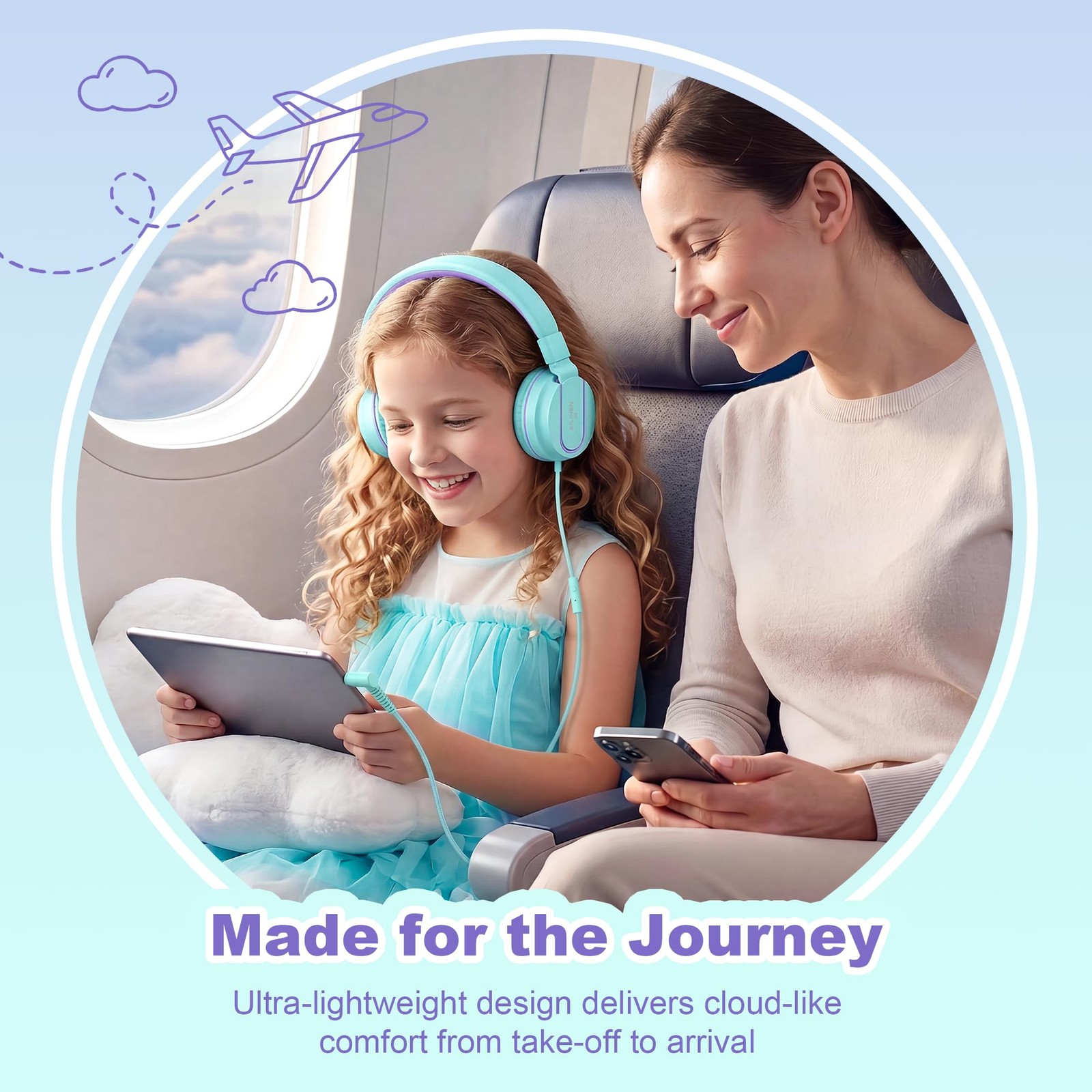 AILIHEN I35 Kid Headphones with Microphone Volume Limited Childrens Girls Boys