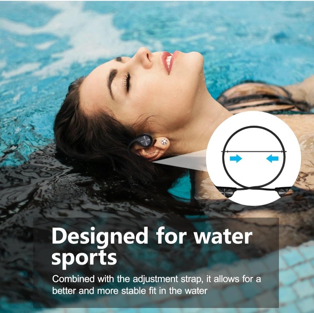 Swimming Headphones,Bone Conduction Headphones Bluetooth 5.4,IPX8 Waterproof Ear