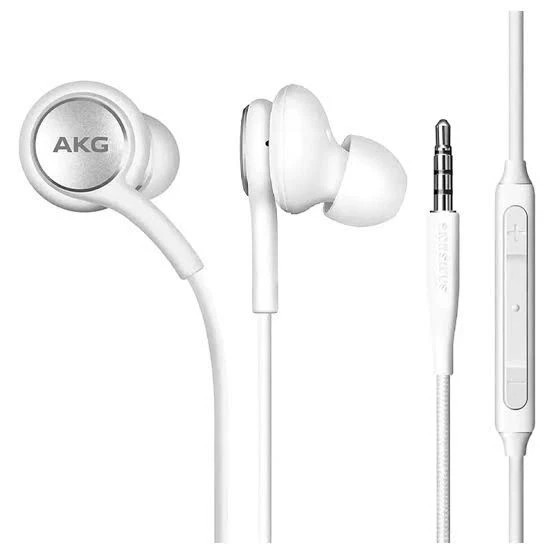 Four (4) Samsung AKG EO-IG955 3.5mm Earbud Headphones w/ Microphone – White (B)