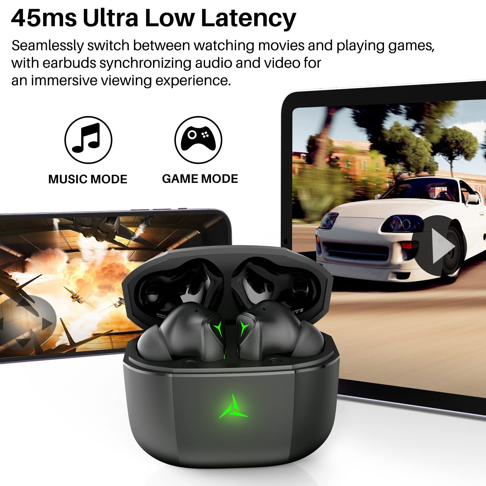 TOZO G1 Wireless Bluetooth Gaming Earbuds High Sensitivity in- Ear Headphones
