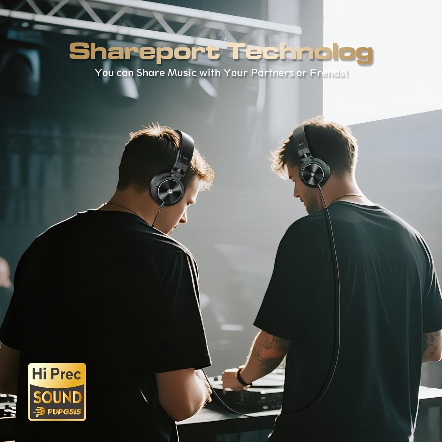 PUPGSIS Over Ear Headphones Wired: Studio Monitor Headphones – Professional 4…