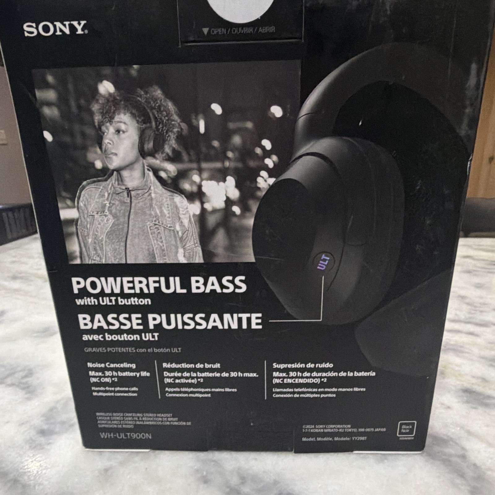 Sony WH-ULT900N ULT Wear Wireless Noise Canceling Over-Ear Headphones Black