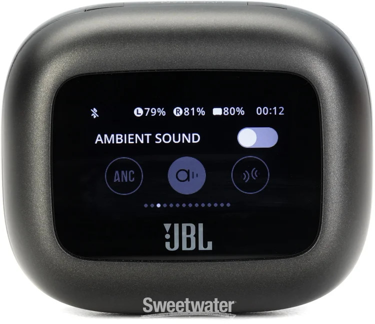 JBL Live Beam 3 Noise-canceling True Wireless Earbuds – Black