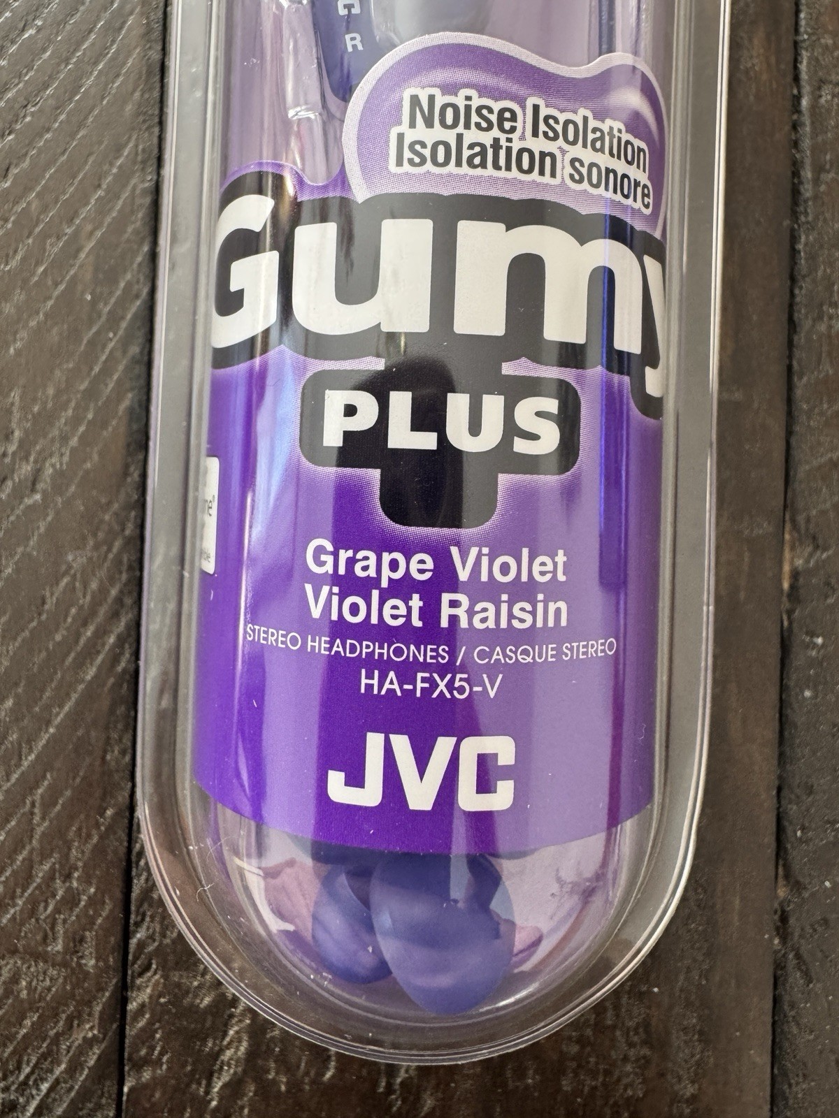 JVC Gumy Plus Inner Ear Headphones HAFX5V Violet Raisin