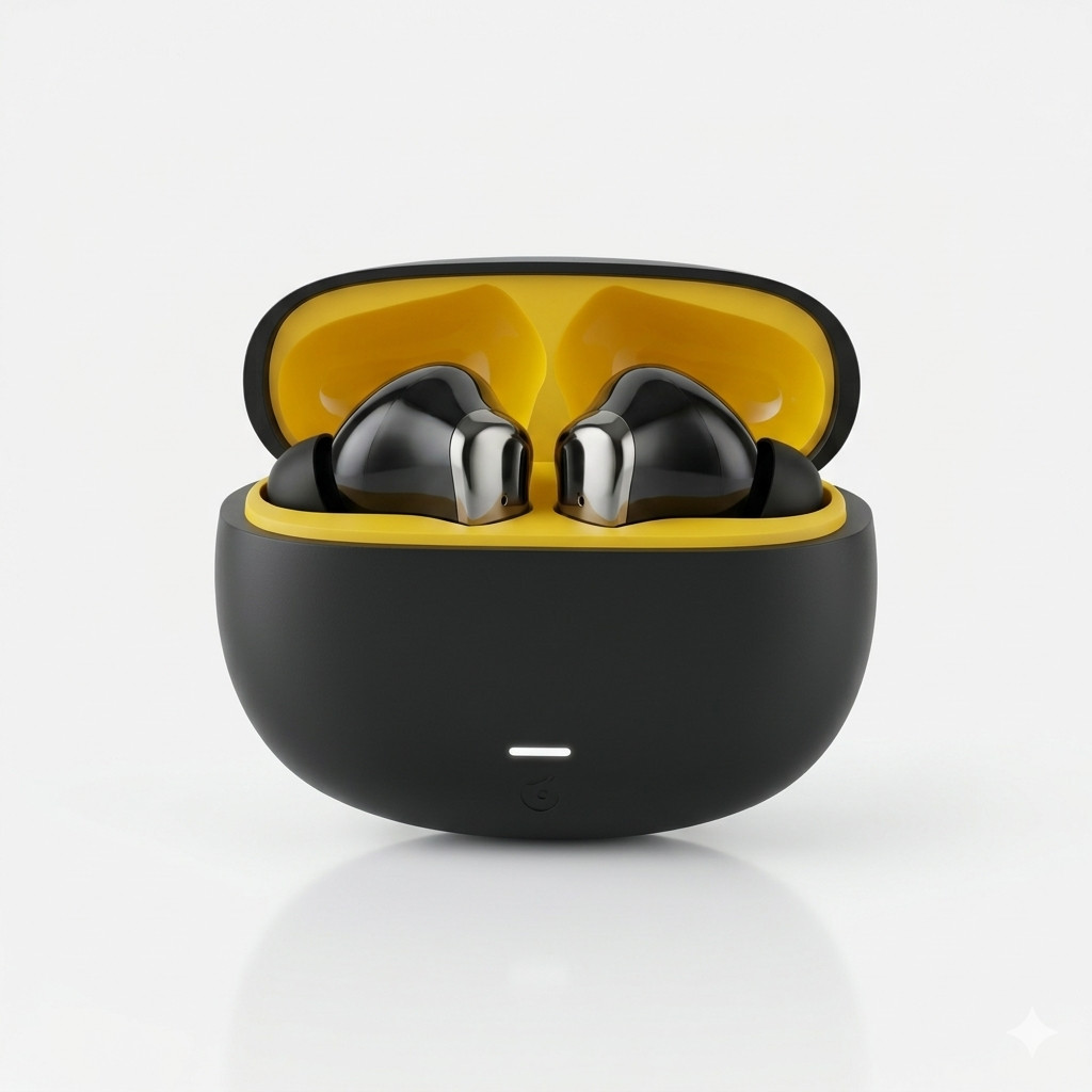 NEW V75 Wireless Earbuds Bluetooth 5.4 HiFi Stereo Bass Noise Reduction Black
