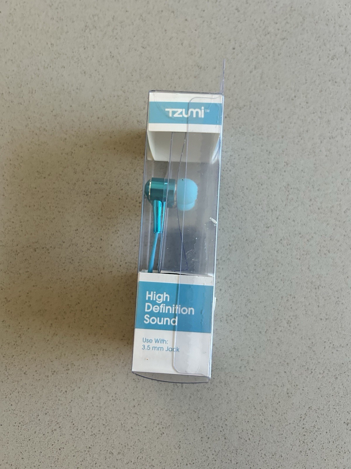 TZUMI Ear Buds Lightweight Wired In-Ear Earbuds 3.5mm Jack Blue Double