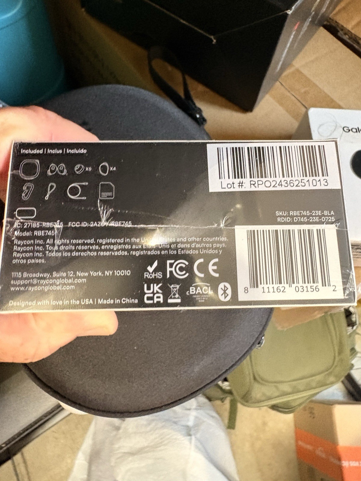 Raycon The Fitness Earbuds Bluetooth Waterproof RBE745 Black – FACTORY SEALED