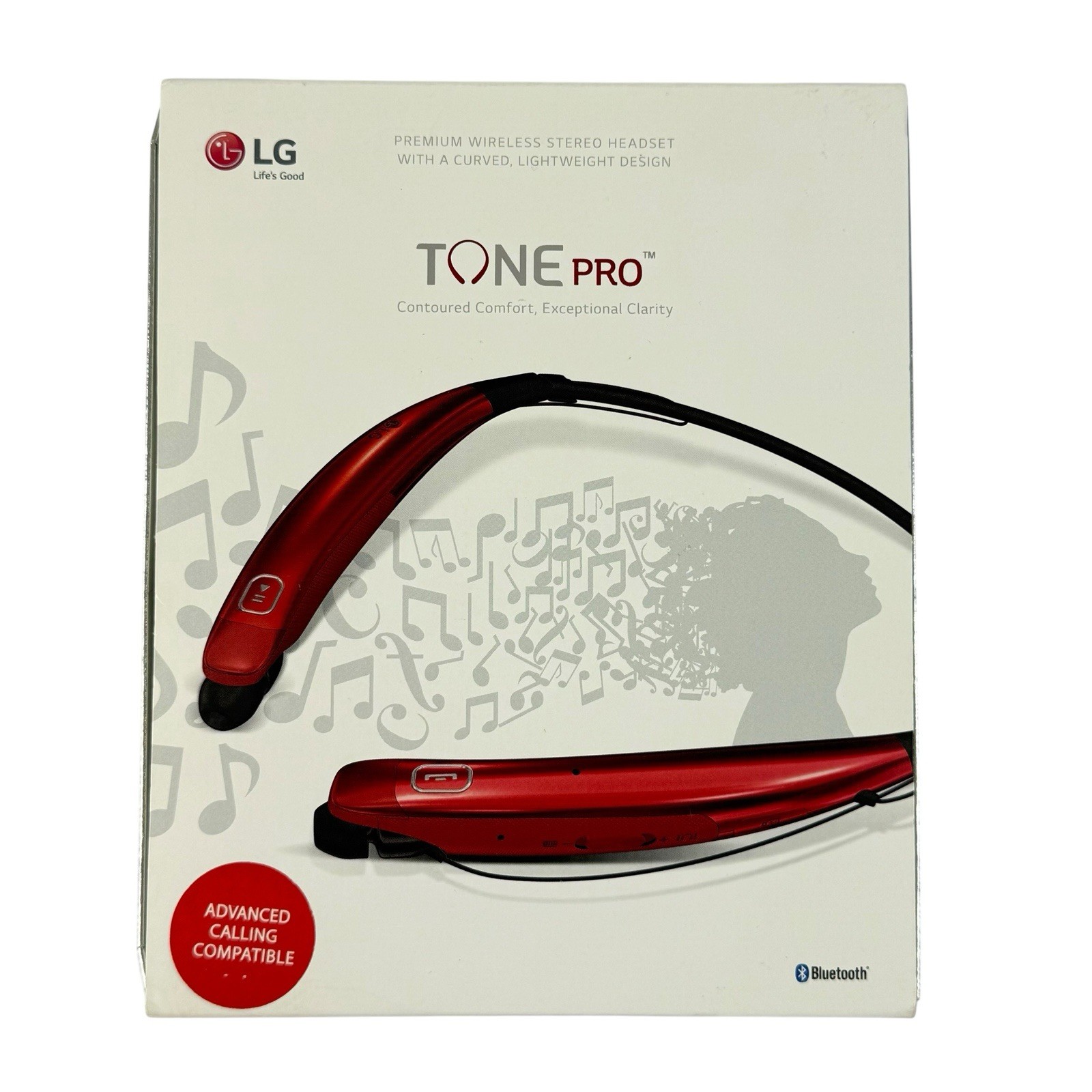 LG Tone Pro LBT770 Red Premium Wireless Stereo Headset In Original Open Box