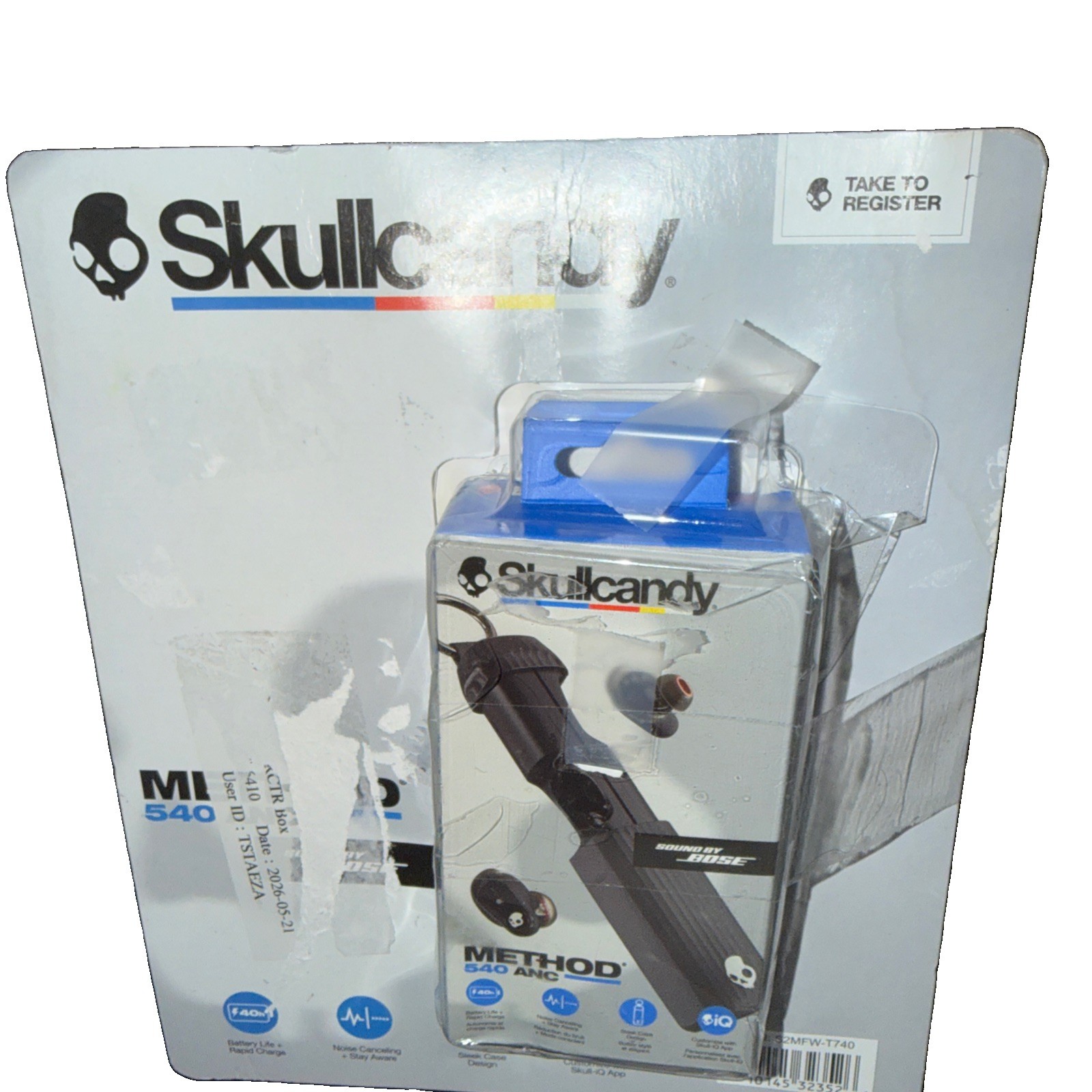 Skullcandy Method 540 ANC Bluetooth Headphones DAMAGED PACKAGING / NEW