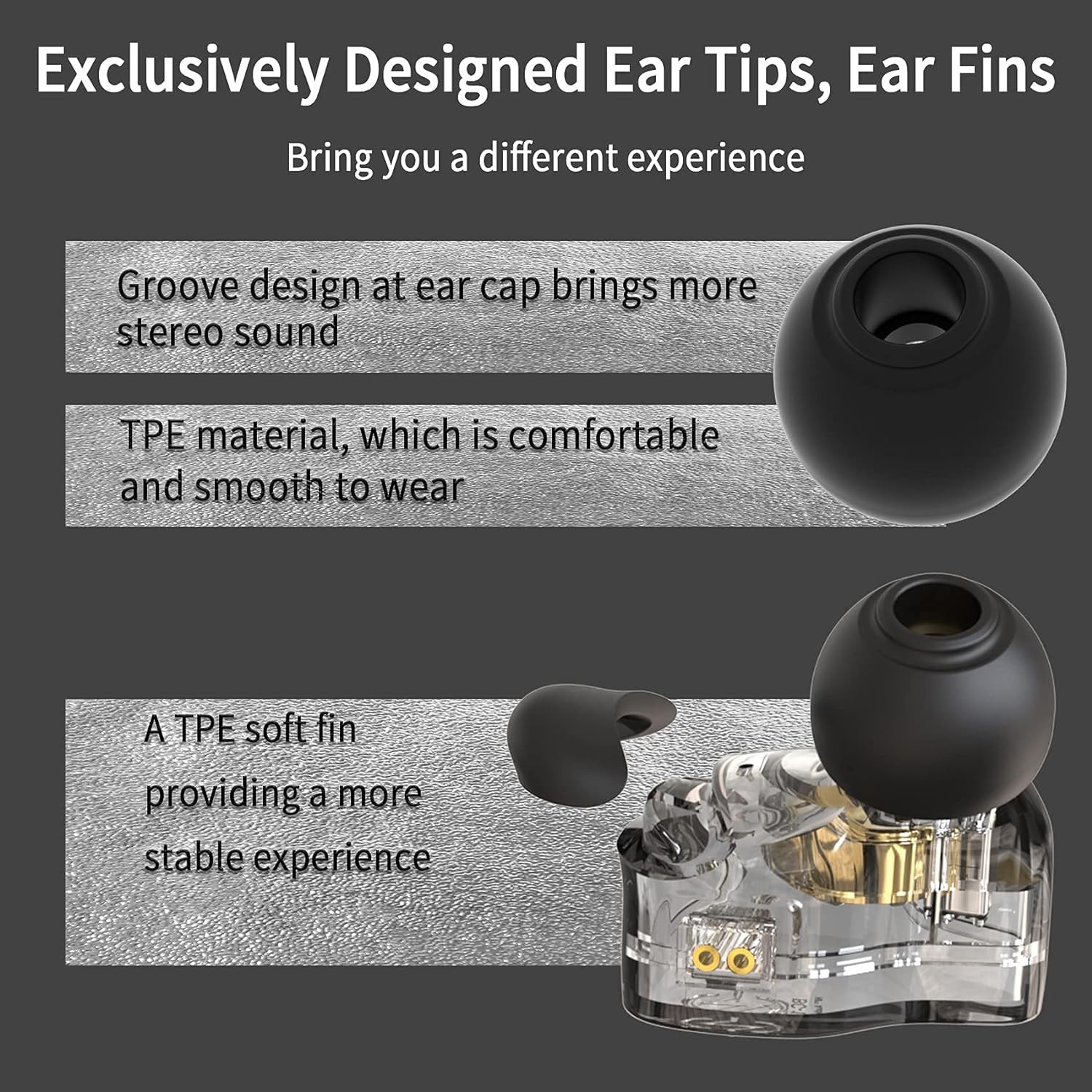 Comfortable CCZ Melody Clear Black Earbuds: Perfect for On-Stage and Studio Use