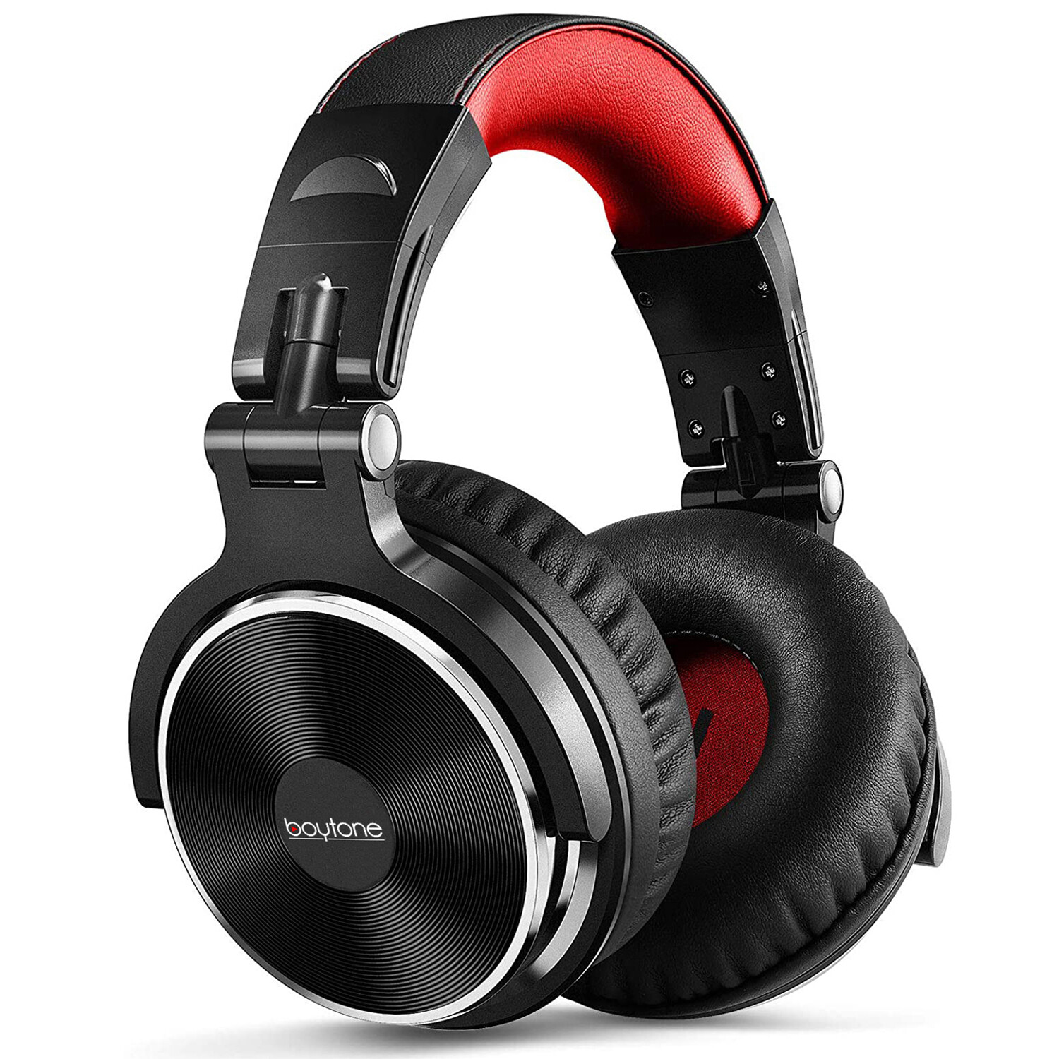 Boytone BT-10RD Wired Over Ear DJ Headphones, Studio Monitor & Stereo headphone