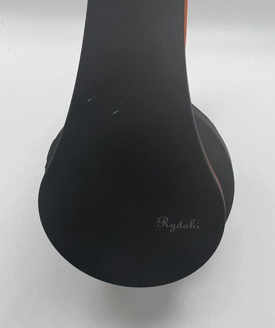 Rydohi Over Ear Headphones Black & Orange Foldable No Charging Cords