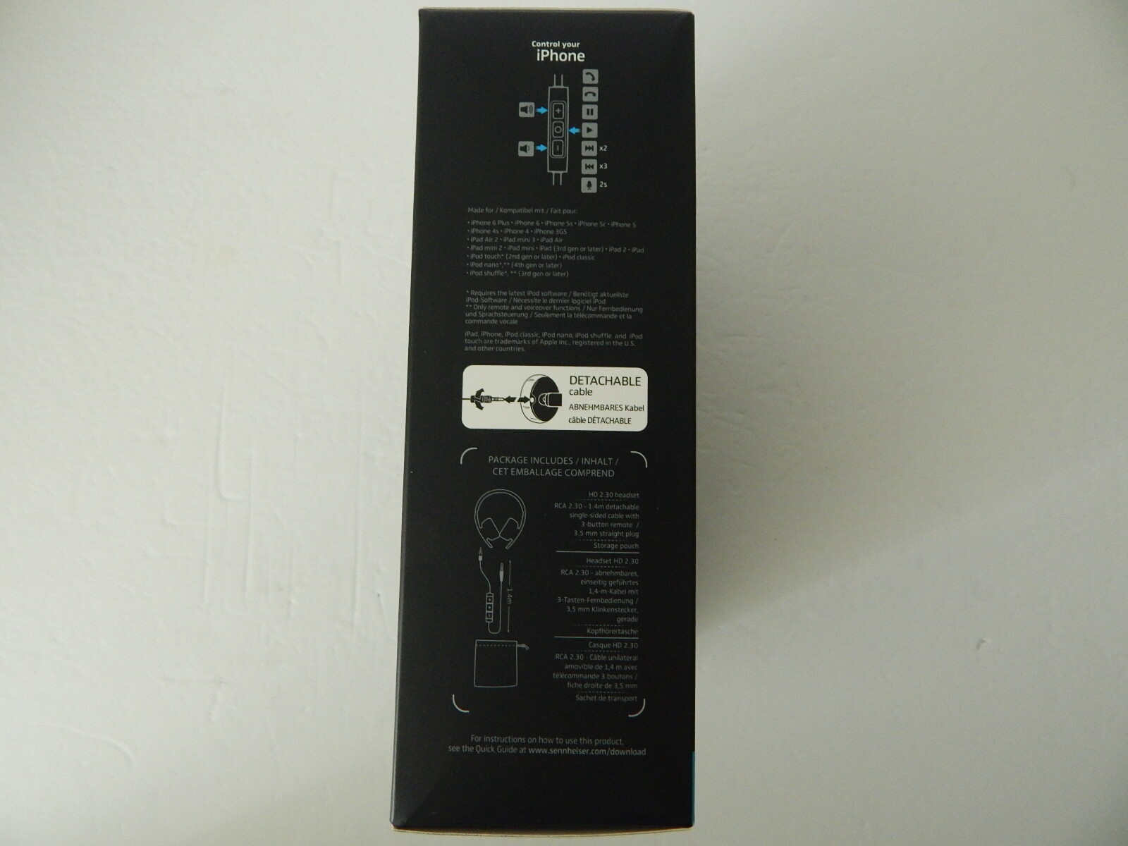 Sennheiser HD2.30i On-The-Ear Stereo Headphones For iPhone & IOS Black New 1PC