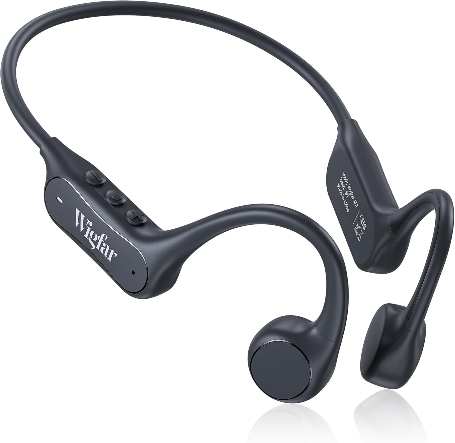 Wigfar Bone Conduction Headphones, Open Ear Headphones Bluetooth 6.0 with Mic,