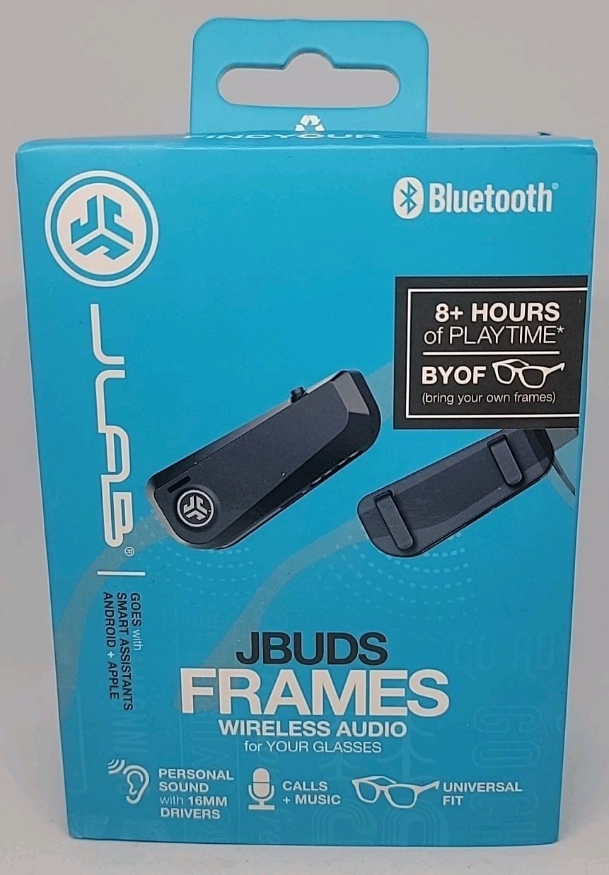 JLab EBFRAMESRBLK124 JBuds Frames Wireless Audio for Your Glasses – Black