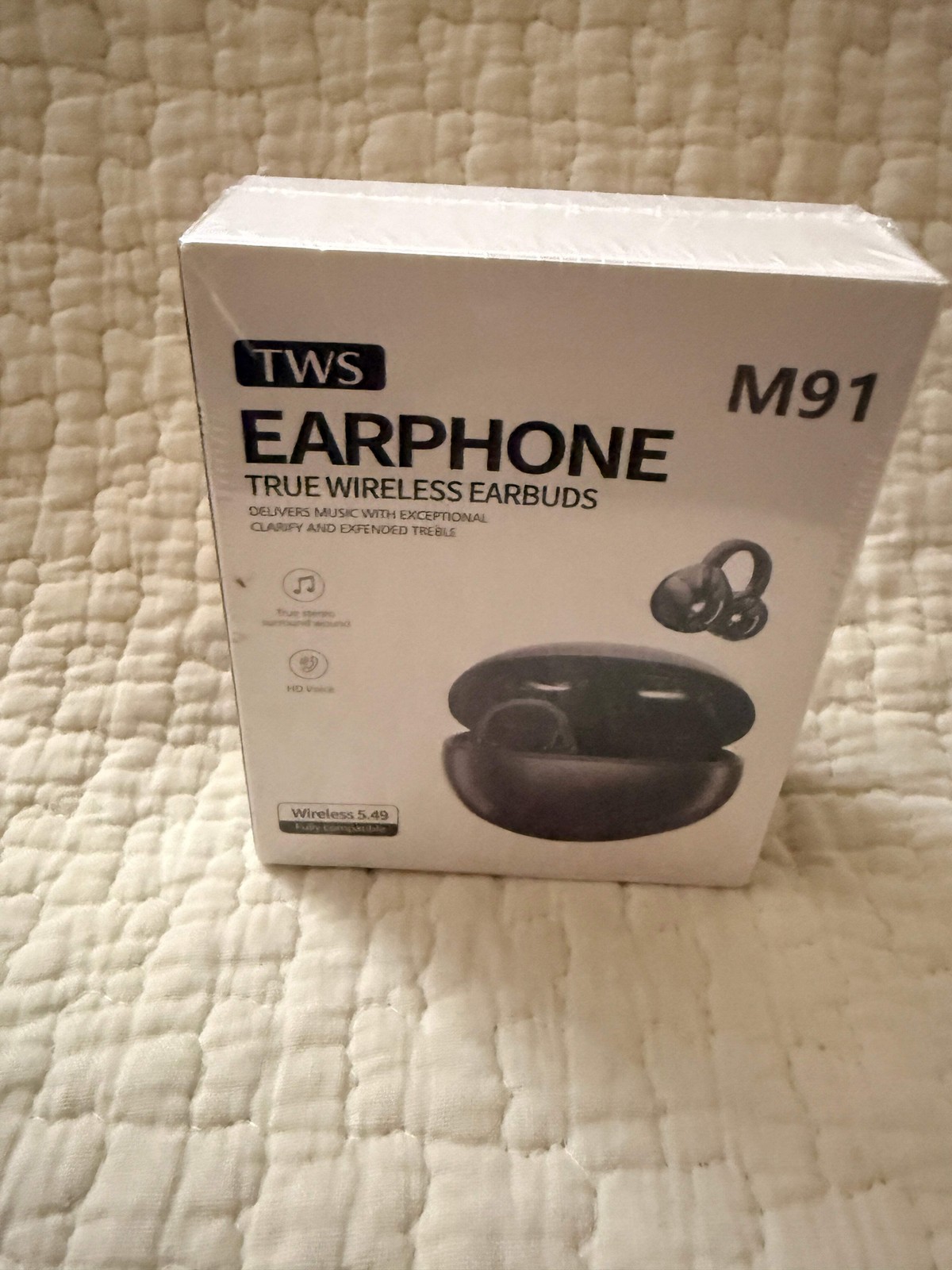 M91 TWS Earphones True Wireless Ear-Hook Bluetooth V5.49 HD Voice