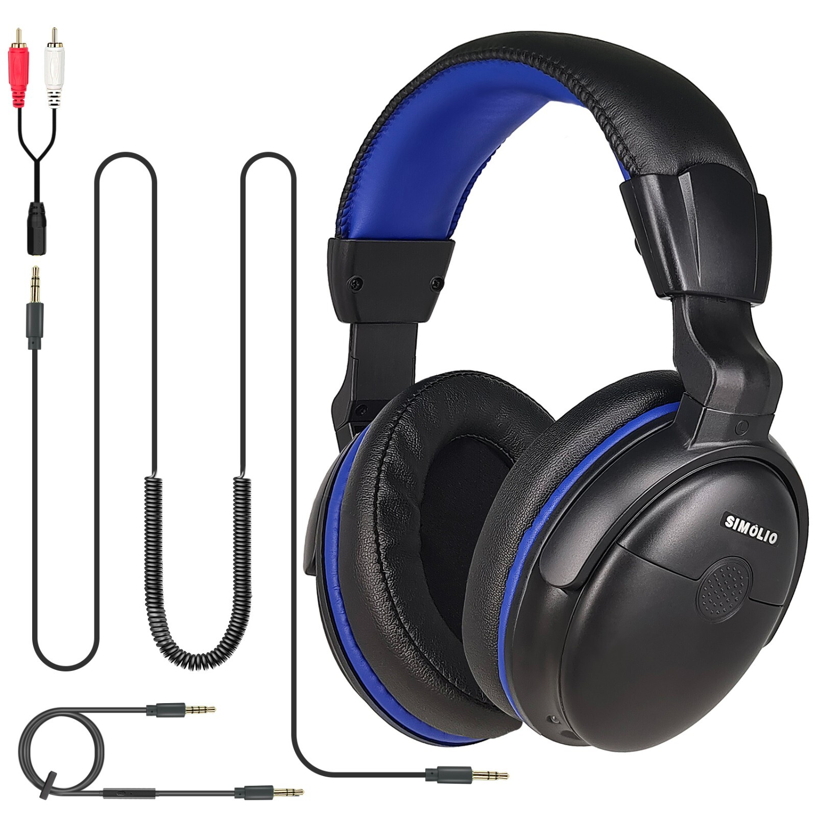SIMOLIO Wired Long Cord Headphones for TV with Volume Amplified & Clear Dialogue