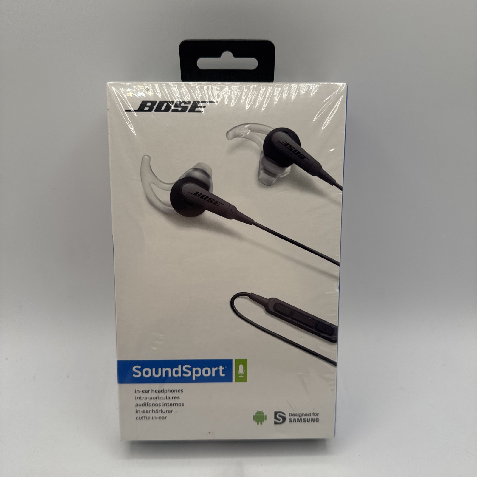 BOSE SoundSport in-ear headphones For Android & Samsung W Mic Charcoal Black New