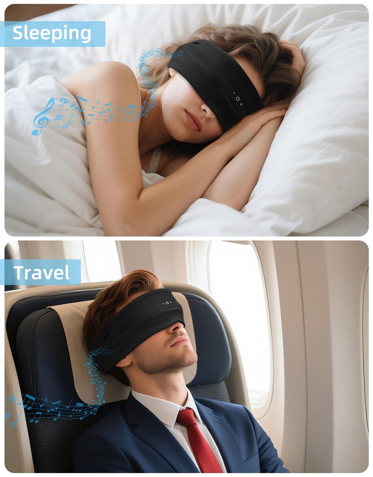 Mixiba Sleeping Headphones, Headband Headphones with HD Stereo Speakers