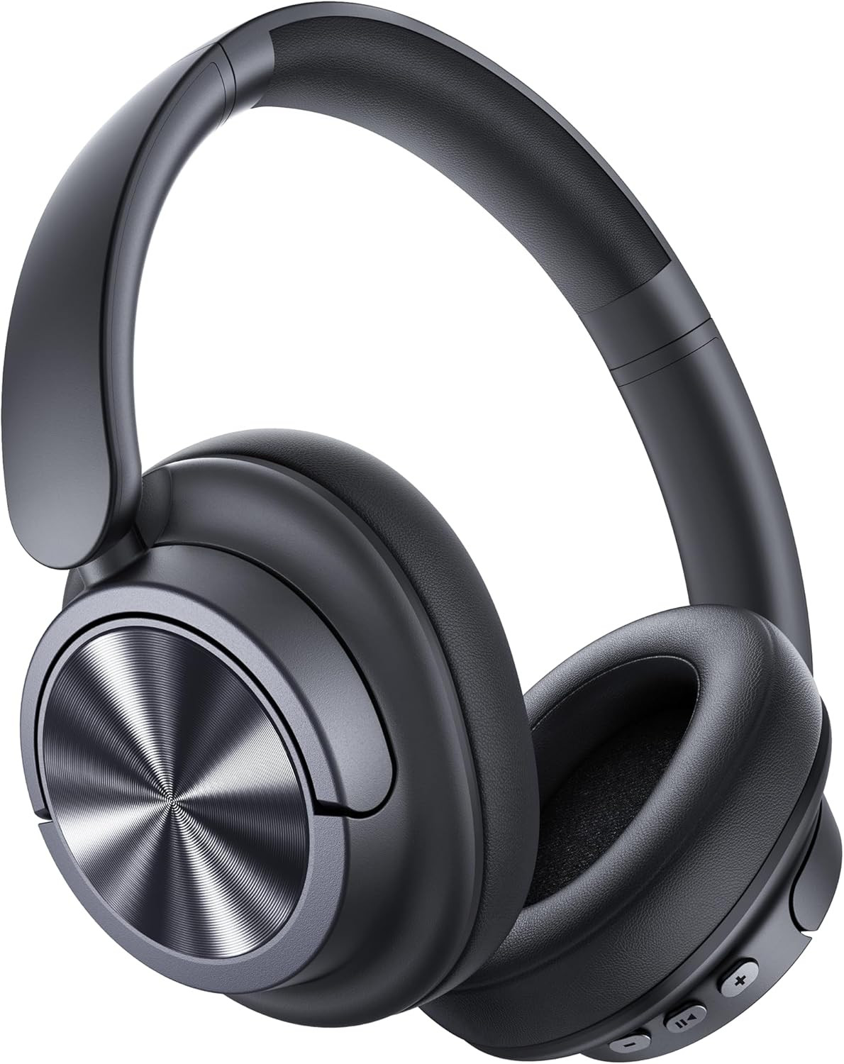 Wireless Hybrid ANC Headphones, 120H Playtime, Hi-Res Audio, Black