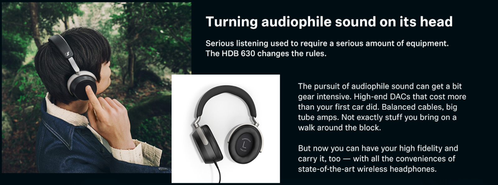 NEW Sennheiser HDB 630 Wireless Over-Ear Headphones Hi-Res Audiophile READ Descr