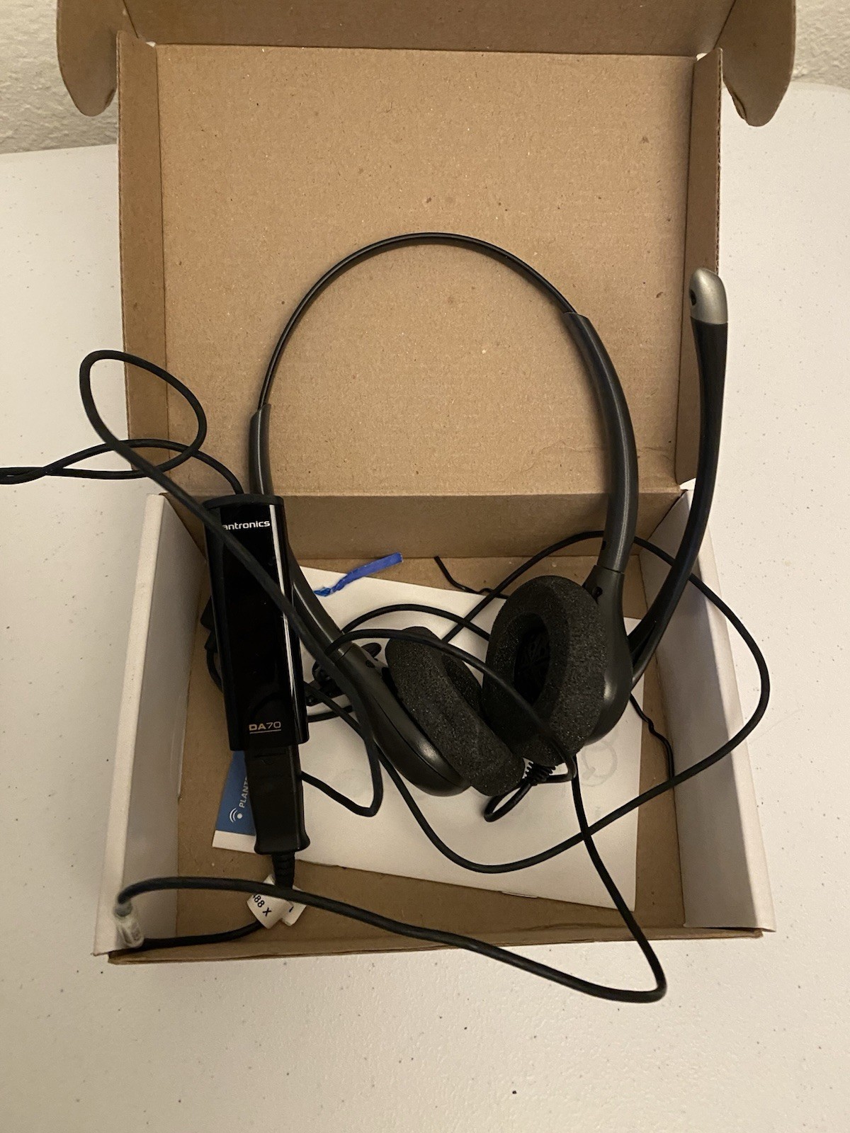 Plantronics SupraPlus HW261N-DC Dual Channel wired Binaural Headset W/ DA70 USB