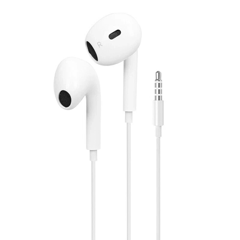50X Headphones Earphones 3.5mm iPhone 6/5/4/iPad/Air Wired Earbuds with Mic Lot