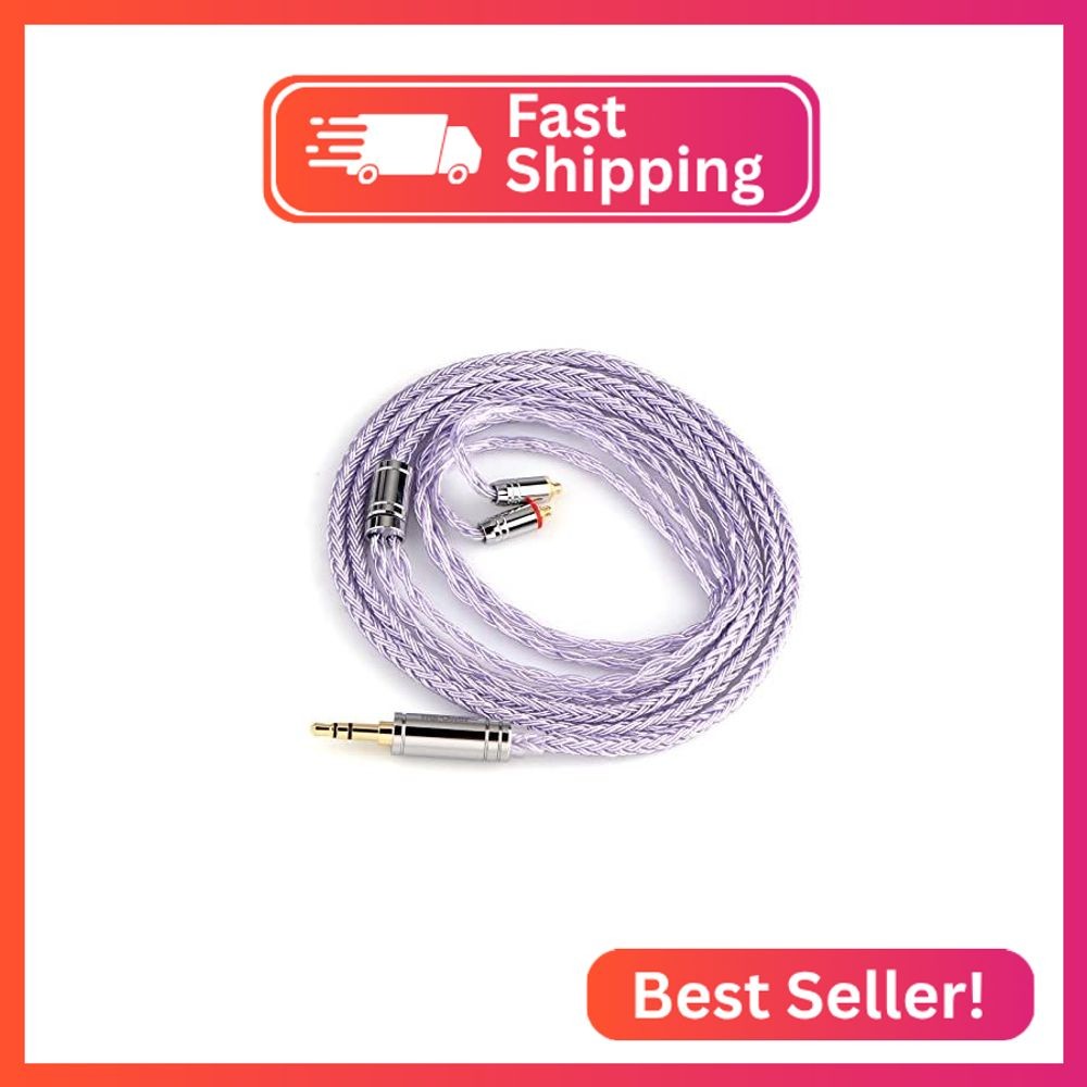 Linsoul Tripowin Zonie IEM Cable, 16 Core Silver Plated Earphone Upgraded Cords,