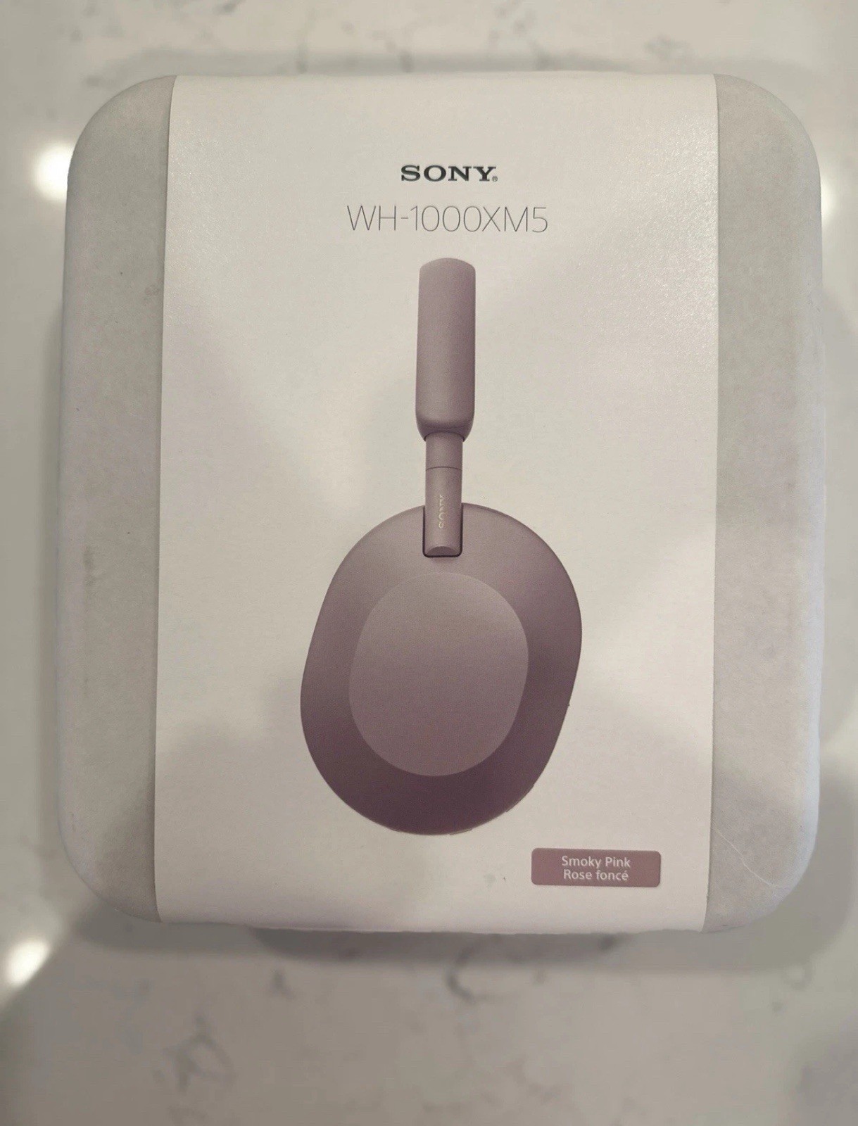 Sony WH-1000XM5 Wireless Noise-Canceling Over-the-Ear Headphones – Smoky Pink
