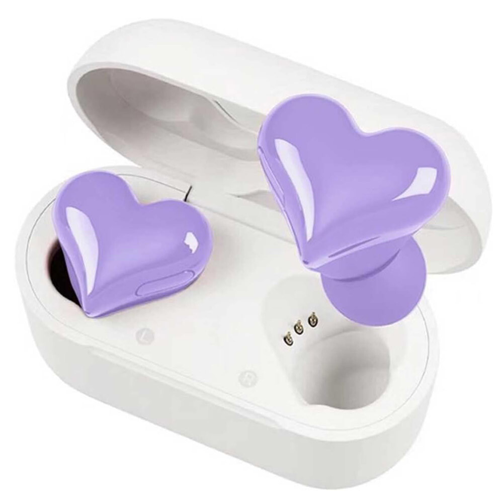 Heart Shaped True Wireless Earbuds Bluetooth 5.3 Headphones Earphones Headset US