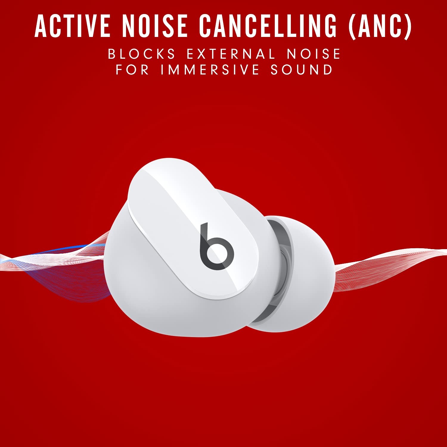 Beats Studio Buds – True Wireless Noise Cancelling Earbuds – One Size, White