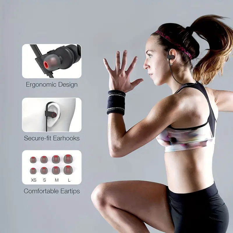 Waterproof Bluetooth 5.0 Stereo Sport Wireless Headphones in Ear Headset lot USA