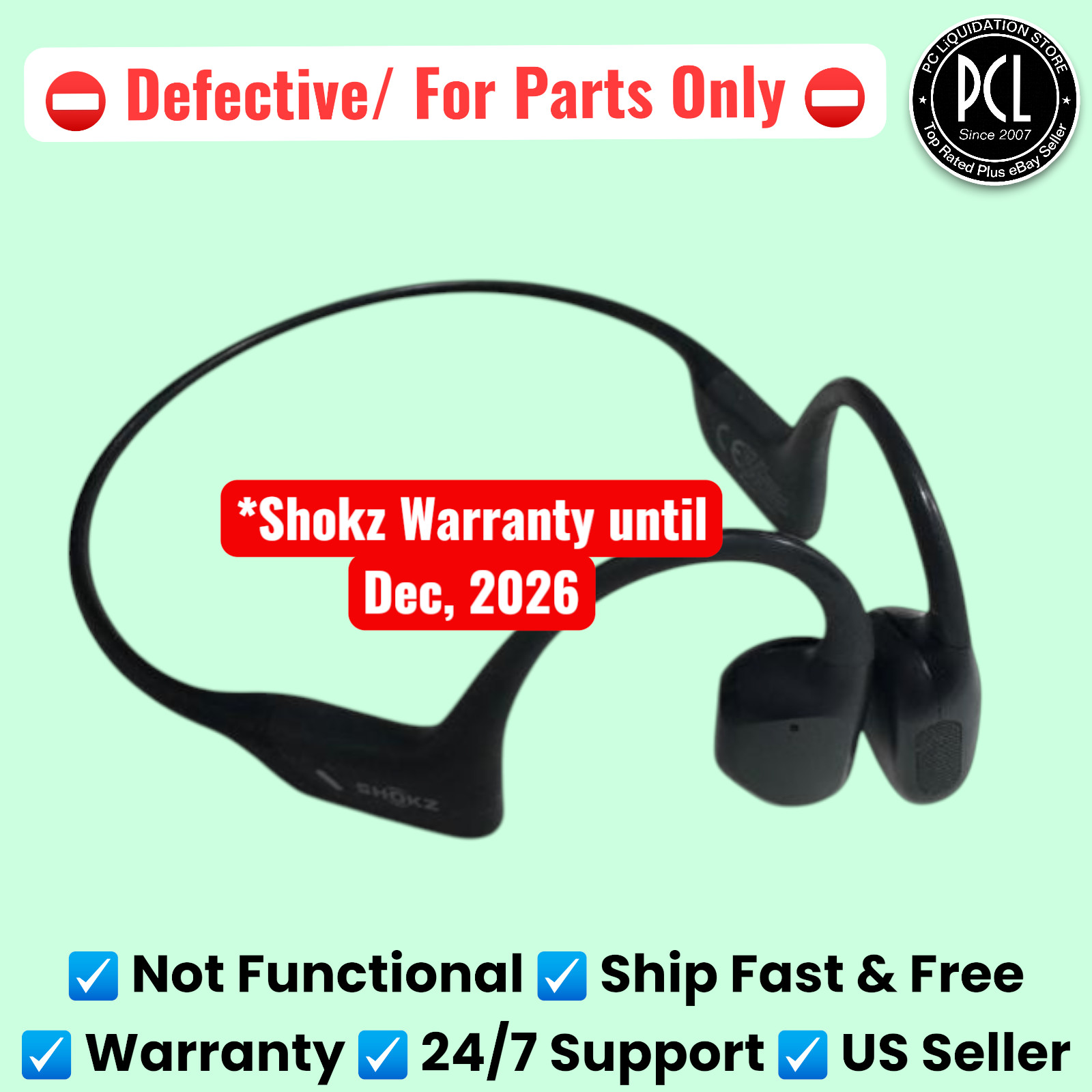 🚫Broken/Defective ⚠️Shokz OpenRun Pro Headphones S810 ➽Warranty still active⚠️
