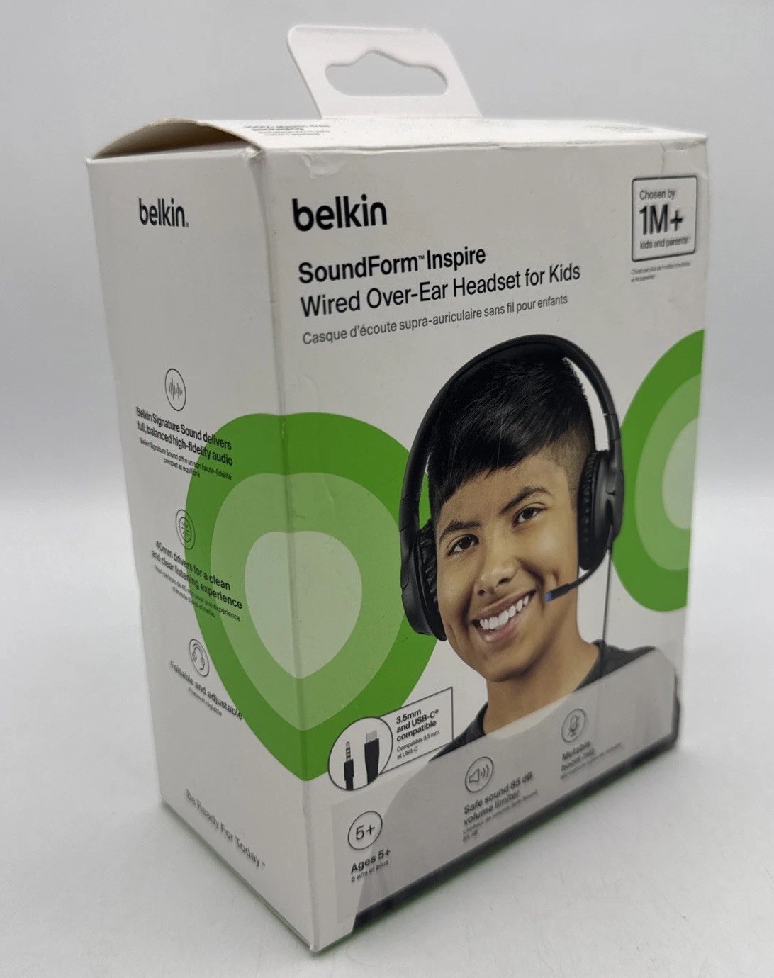 Belkin SoundForm Inspire high-quality Wired Over-Ear Headset for Kids – Black
