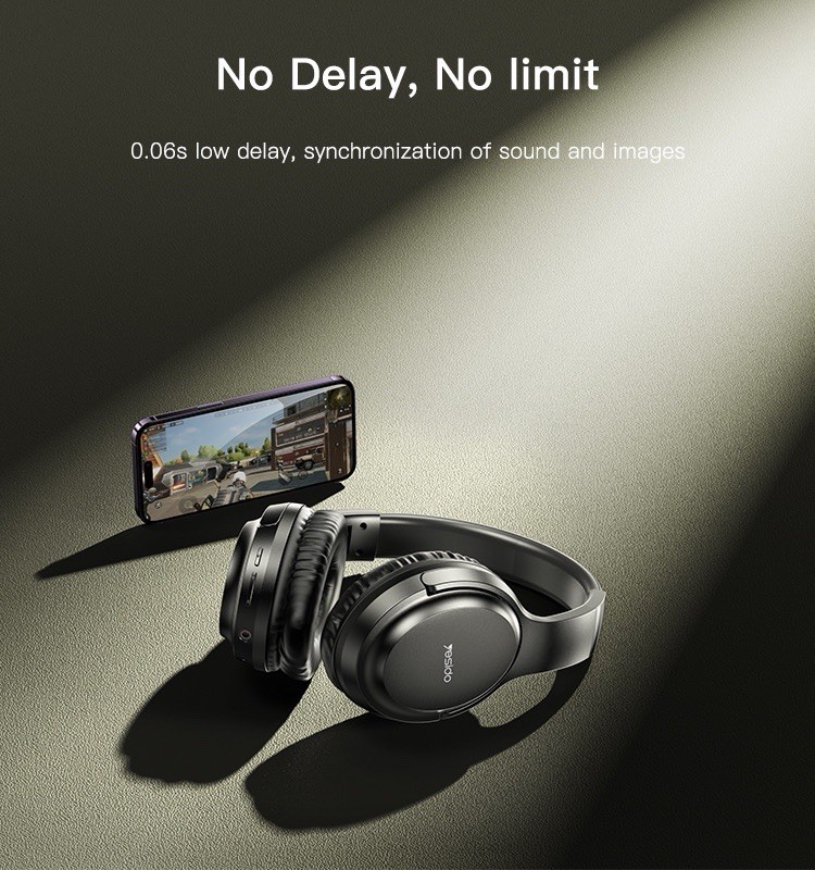 Bluetooth Wireless Headphones, 40mm, Foldaway, Black, 3.5mm Jack
