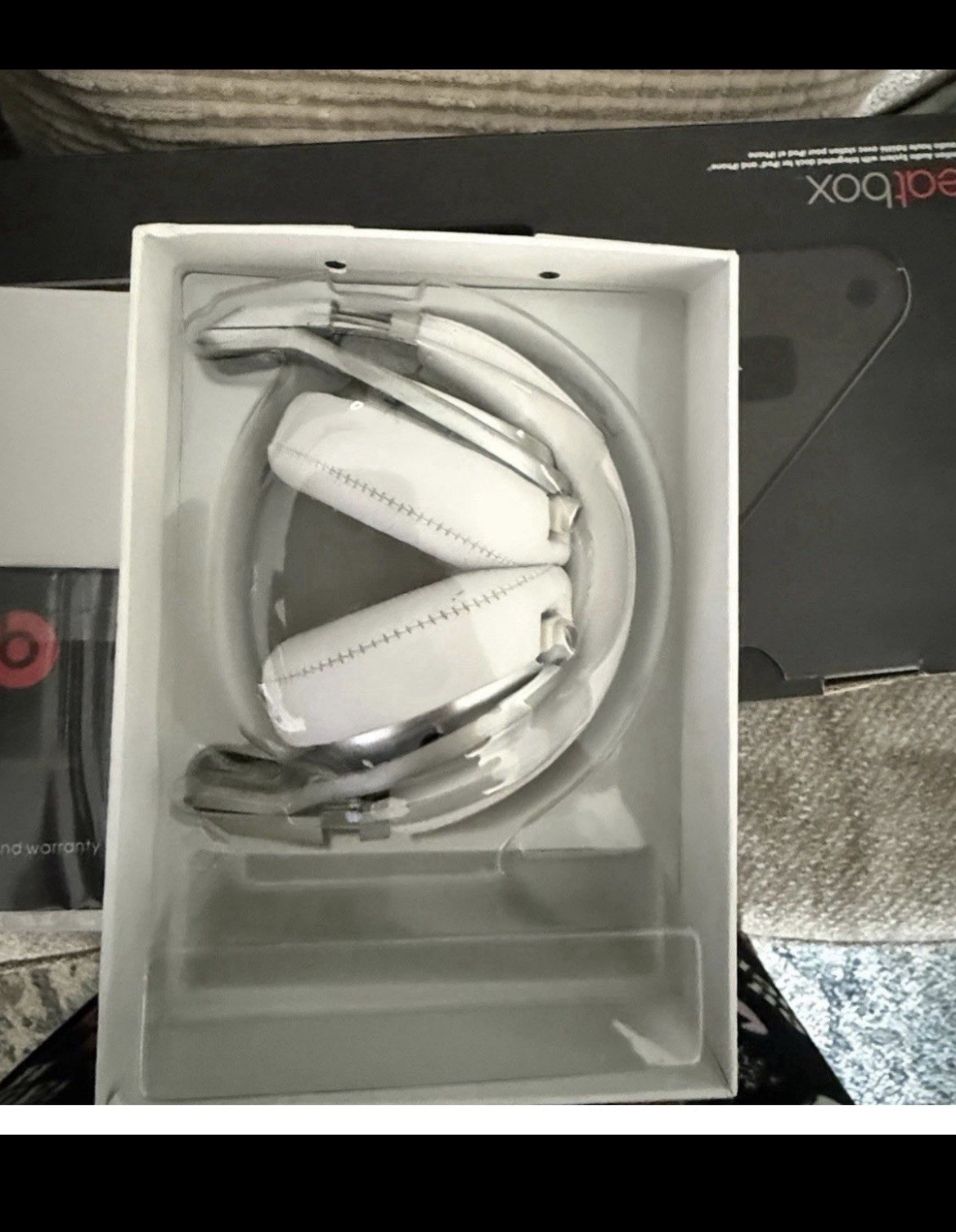 Beats Pro Monster Wired Over-Ear Headphones White Silver Used W/ Box