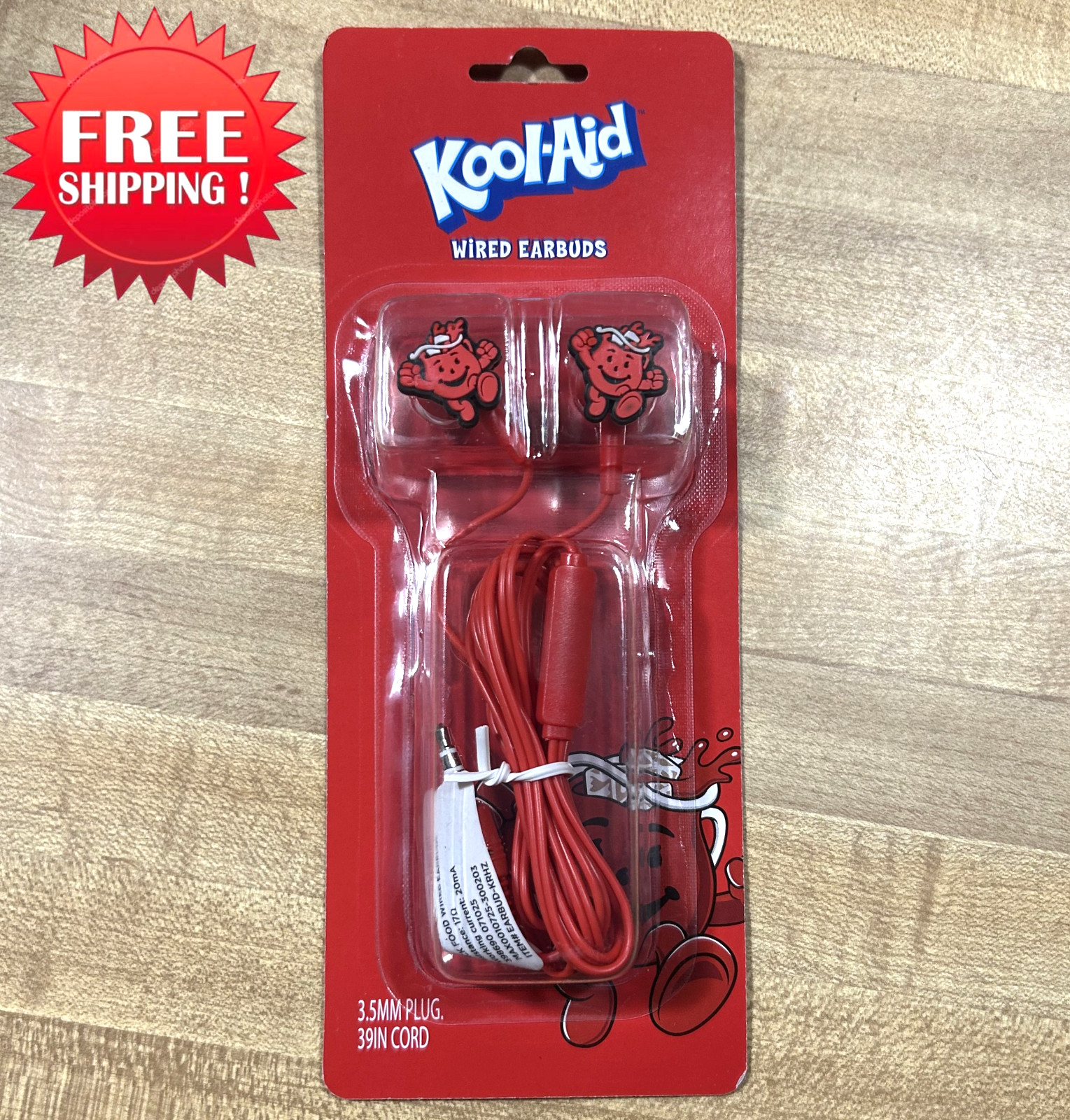 Kool Aid 3.5mm Jack in Ear Headphones w/ Mic & Volume Control for most Devices