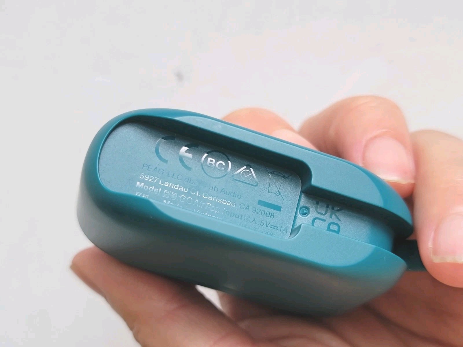 JLab Go Air Pop True Wireless Ear Plugs Only Charging Case Teal