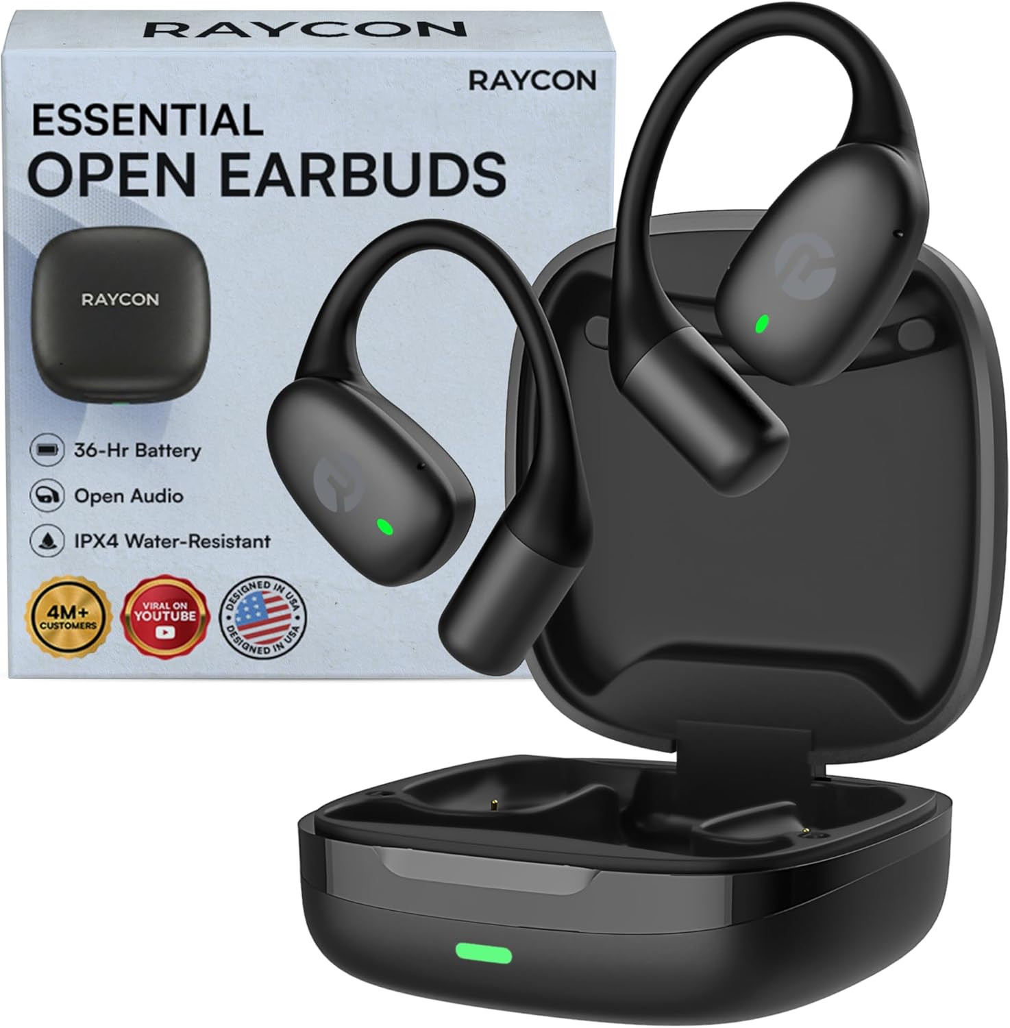 Essential Open Ear Earbuds – Open Ear Headphones, Earbuds Wireless Bluetooth, Sw