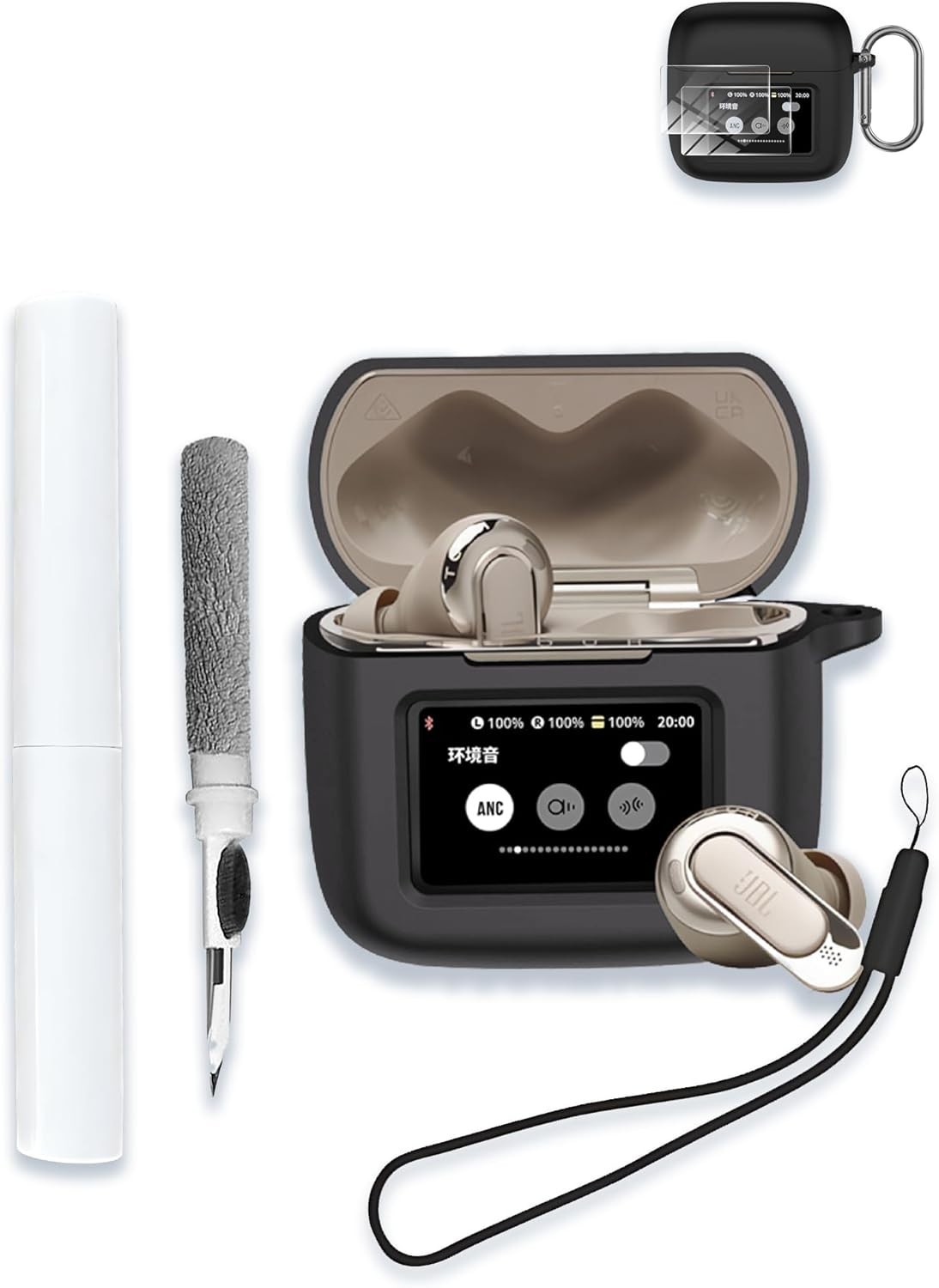 “Case for JBL Tour Pro 3 – True Wireless Noise Cancelling Earbuds, Soft Silico “