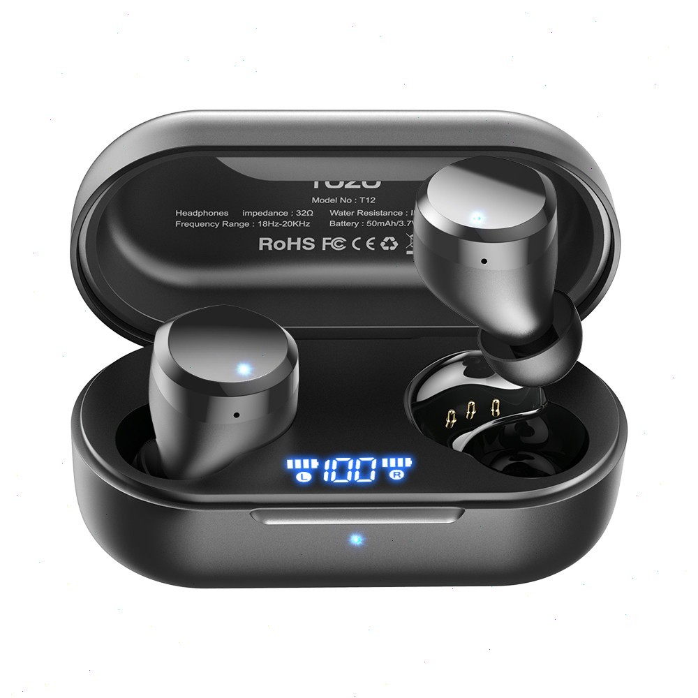 TOZO T12 Wireless Earbuds Bluetooth Headphones, Black (Renew)