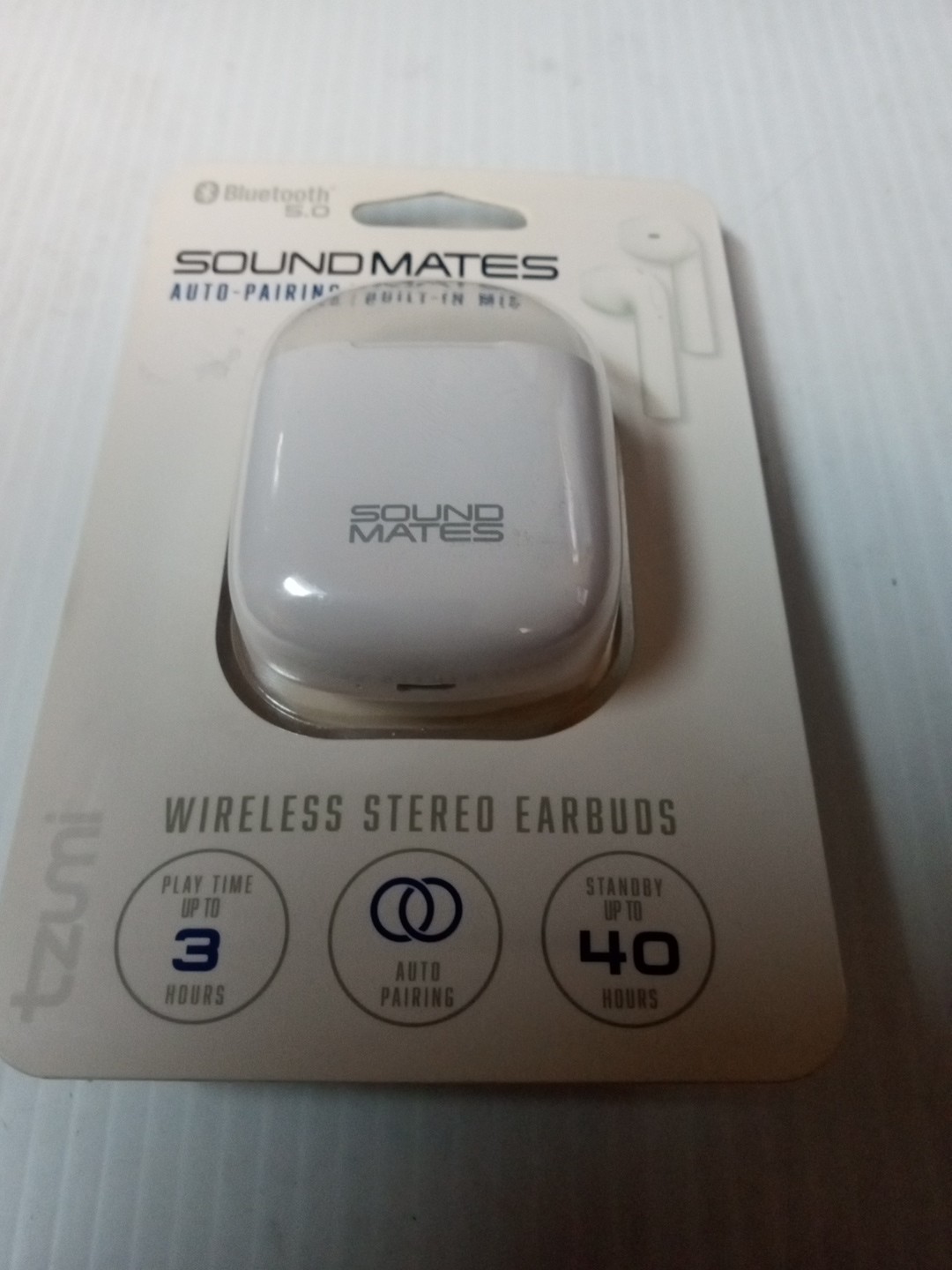 Tzumi Sound Mates Wireless Wireless in-ear Earbuds with Protective Charging Case