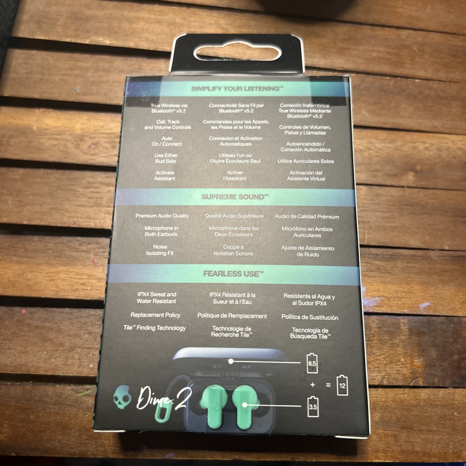 Skullcandy Dime 2 True Wireless Earbuds Bluetooth, Noise-Cancelling, Green