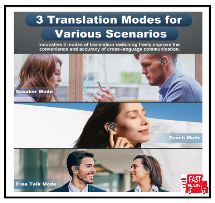 Auriculares Traductor 144 Idiomas 3 en 1 con Aplicación para Android/iOS