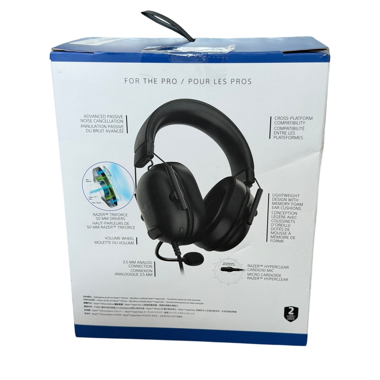 Razer BlackShark V2 X Wired Console Esports Gaming Headset 3.5mm Multi-System